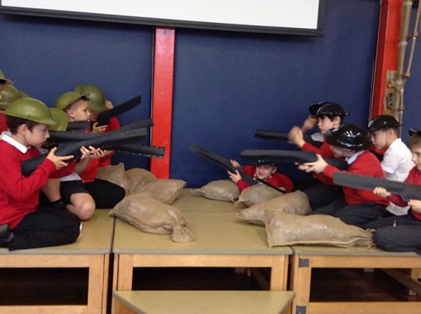 Year 3 performed an assembly for WW1 2
